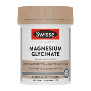 Viên Uống Bổ Sung Magie Hữu Cơ Swisse Ultiboost Magnesium Glycinate Lọ 120 Viên