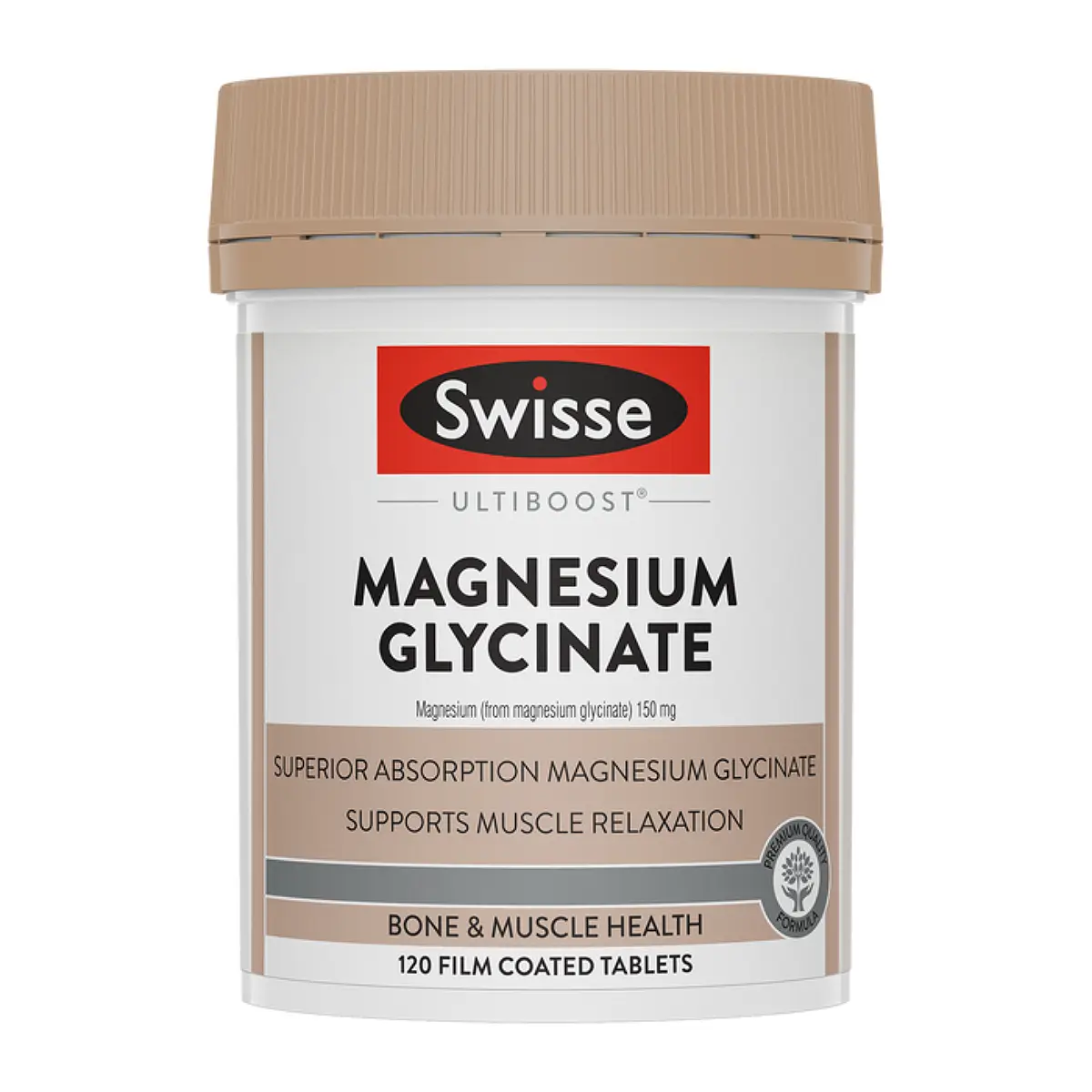 Viên uống magie Swisse Magnesium Glycinate 150mg 120 viên của Úc Viên Uống Bổ Sung Magie Hữu Cơ Swisse Ultiboost Magnesium Glycinate Lọ 120 Viên