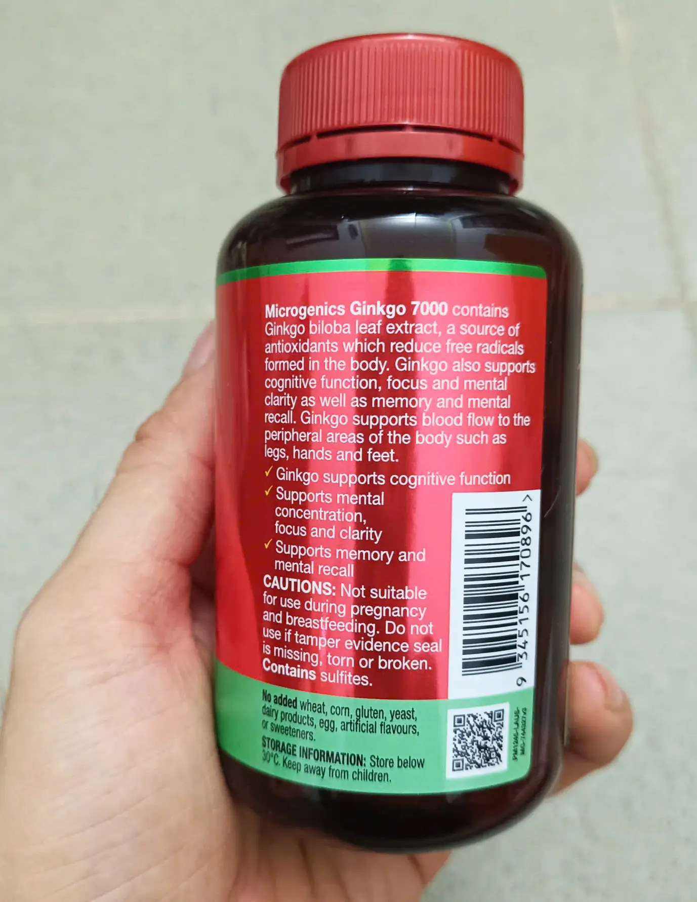 Viên uống bổ não Microgenics Ginkgo 7000 100 viên của Úc Viên bổ não Microgenics Ginkgo 7000mg 100 viên