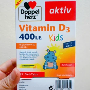 Viên nhai Doppelherz Vitamin D3 400 Đức cho bé