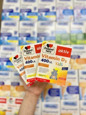 Viên nhai dẻo Doppelherz bổ sung Vitamin D3 400I.E. Kids cho trẻ em