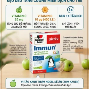 Viên nhai tăng đề kháng cho bé Doppelherz Immun Kids Gel-Tabs 27 viên của Đức