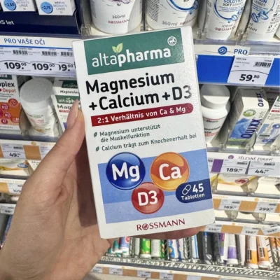 Viên uống magie Altapharma Magnesium Calcium D3 45 viên của Đức Viên uống Magie Canxi D3 Altapharma 45 viên
