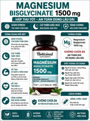 Viên uống Magnesium Bisglycinate Boticinal 90 viên