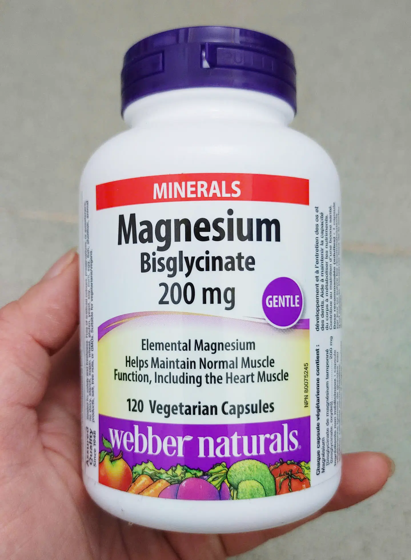 Viên uống Webber Naturals Magnesium Bisglycinate 200mg 120 viên của Canada Viên uống Webber Naturals Magnesium Bisglycinate 200mg, 120 viên