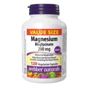 Viên uống Webber Naturals Magnesium Bisglycinate 200mg 120 viên