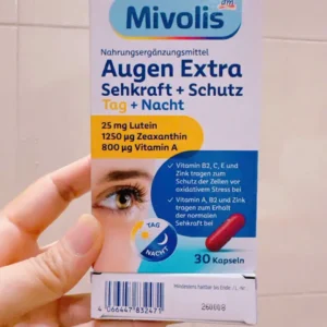Viên uống bổ mắt Mivolis Augen Extra Sehkraft + Schutz Tag + Nacht 30 viên của Đức Viên uống bổ mắt Mivolis Augen Extra 30 viên của Đức