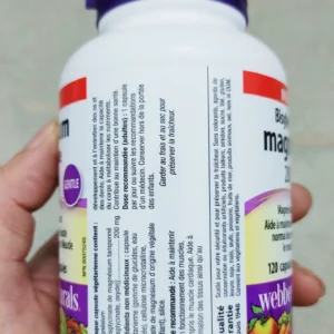 Viên uống Webber Naturals Magnesium Bisglycinate 200mg 120 viên của Canada Viên uống bổ sung Magnesium Bisglycinate Webber Naturals 120 viên