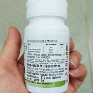 Viên uống nội tiết tố Herbadirekt Mönchspfeffer 100mg chiết xuất cây trinh nữ 120 viên