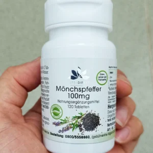 Viên uống nội tiết tố Herbadirekt Mönchspfeffer 100mg chiết xuất cây trinh nữ