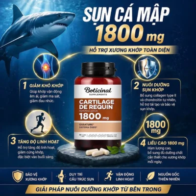 Viên uống sụn cá mập Cartilage de Requin Boticinal Pháp