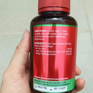 Viên uống bổ não Microgenics Ginkgo 7000 100 viên của Úc Viên uống tăng cường trí nhớ Microgenics Ginkgo 7000mg 100 viên