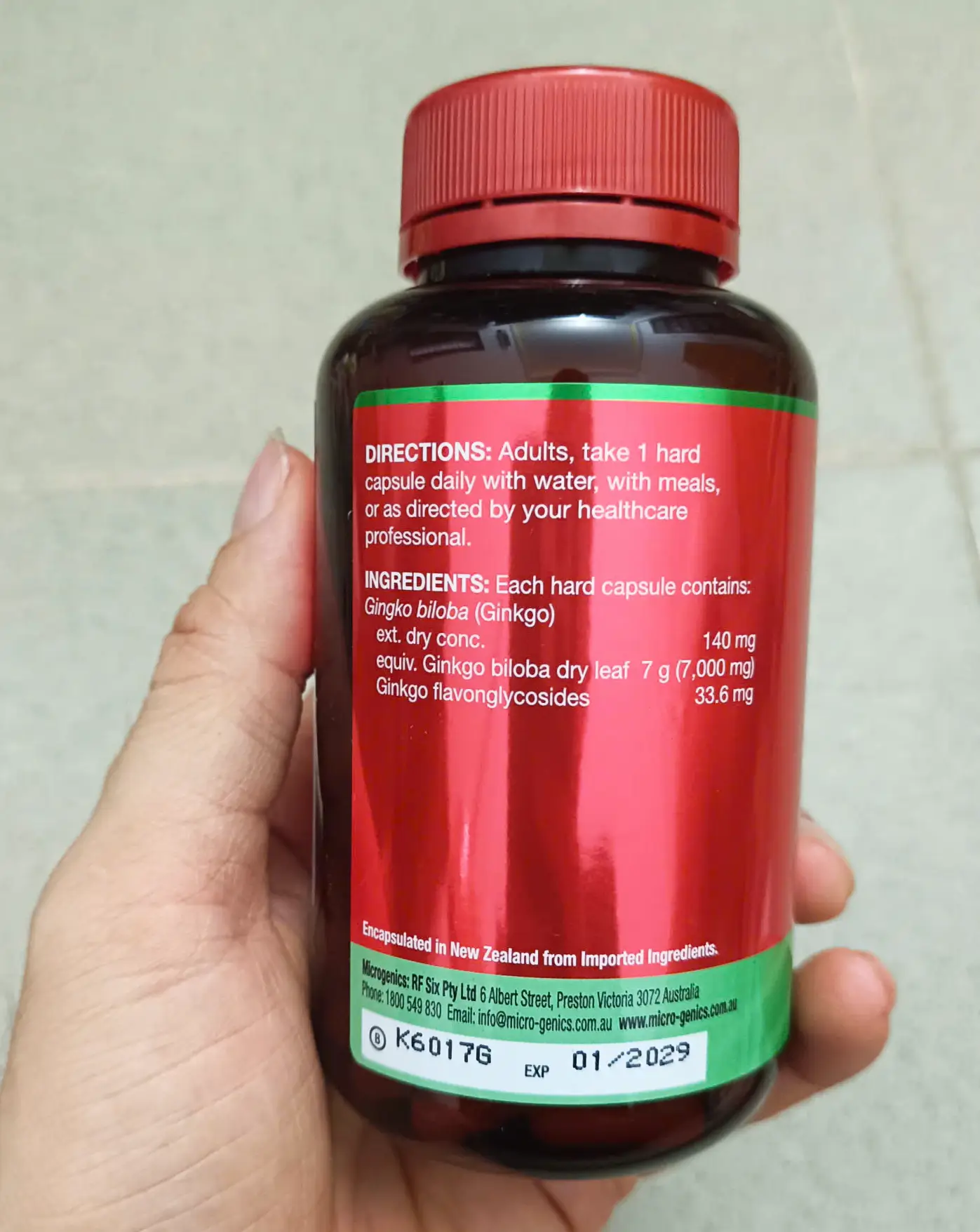 Viên uống bổ não Microgenics Ginkgo 7000 100 viên của Úc Viên uống tăng cường trí nhớ Microgenics Ginkgo 7000mg 100 viên