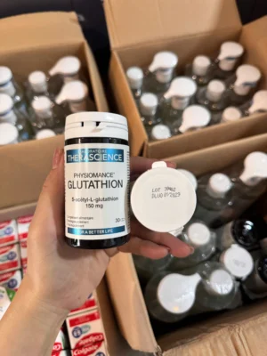 Viên uống trắng da Therascience Physiomance Glutathione 150mg hộp 30 viên của Pháp