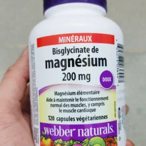Viên uống Webber Naturals Magnesium Bisglycinate 200mg 120 viên của Canada Webber Naturals Magnesium Bisglycinate 200mg, 120 viên