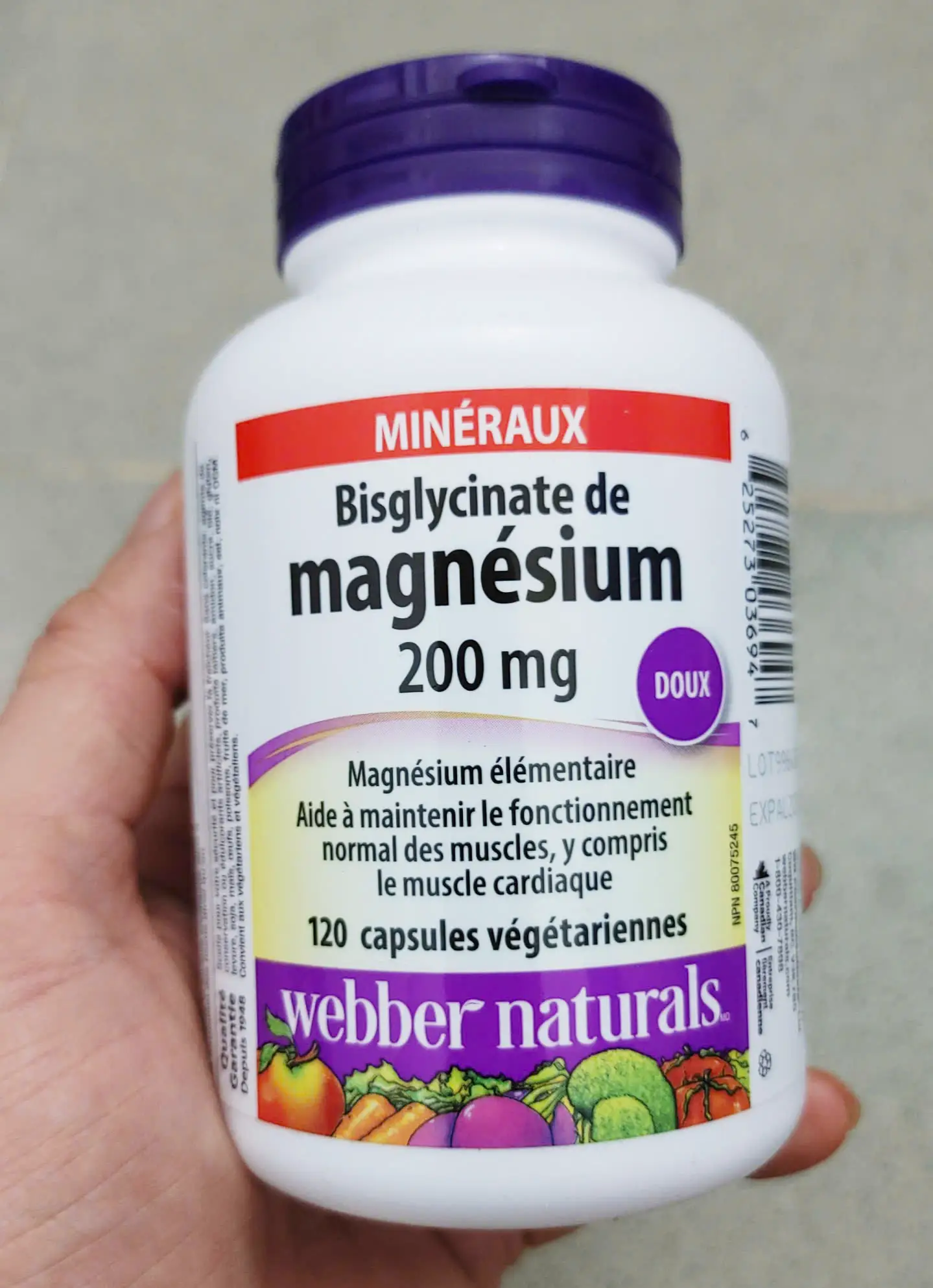 Viên uống Webber Naturals Magnesium Bisglycinate 200mg 120 viên của Canada Webber Naturals Magnesium Bisglycinate 200mg, 120 viên