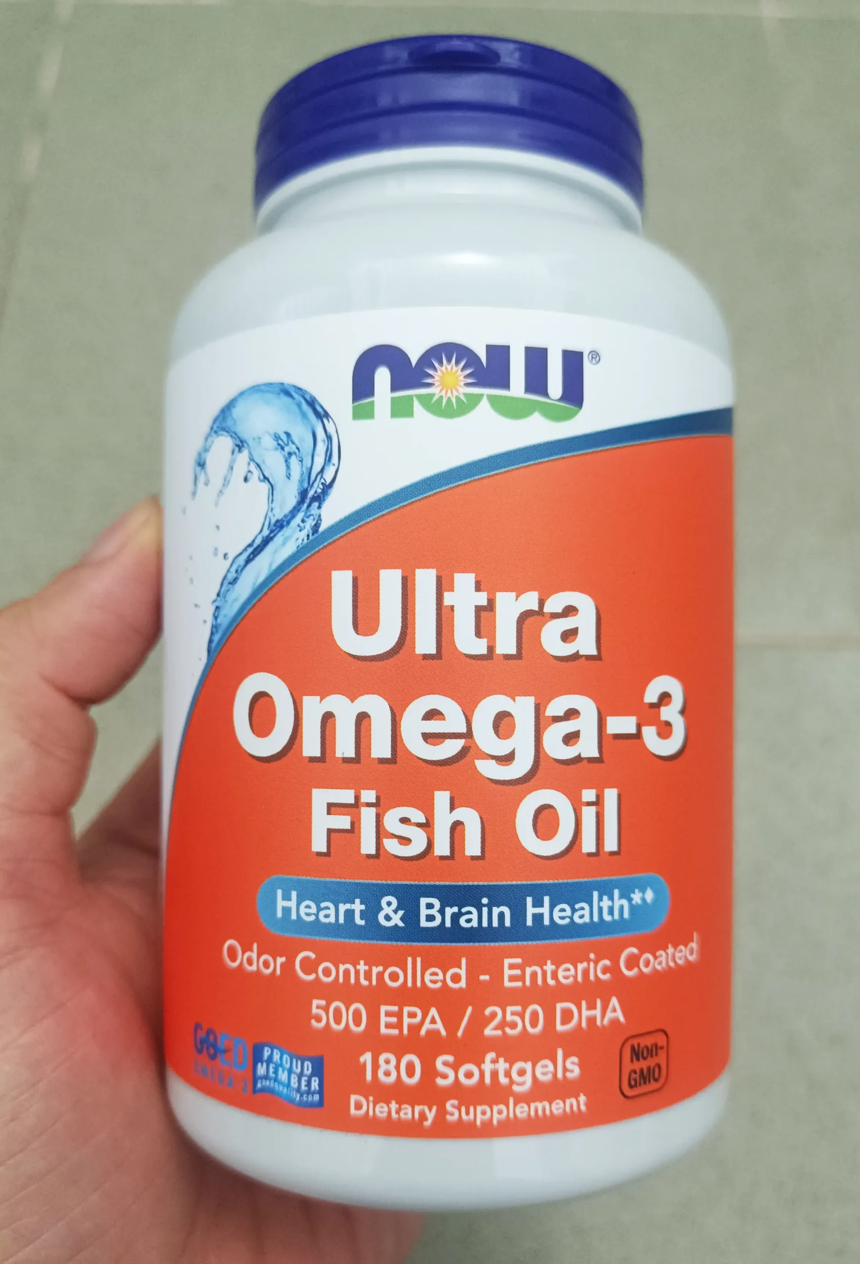 Viên uống dầu cá NOW Ultra Omega-3 Fish Oil 180 viên của Mỹ Dầu Cá NOW Ultra Omega-3 180 Viên của Mỹ