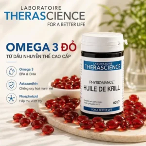 Dầu nhuyễn thể Physiomance Huile De Krill Therascience 60 viên của Pháp Dầu cá nhuyễn thể Physiomance Huile De Krill 60 viên