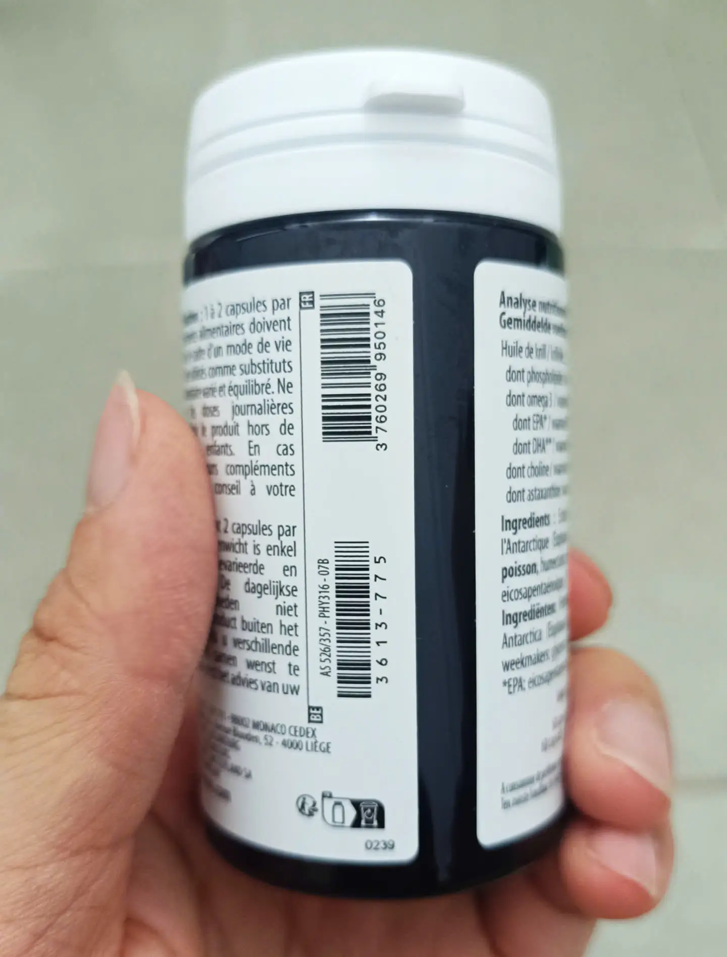 Dầu nhuyễn thể Physiomance Huile De Krill Therascience 60 viên của Pháp Dầu cá nhuyễn thể omega 3 Physiomance huile de krill 60 viên