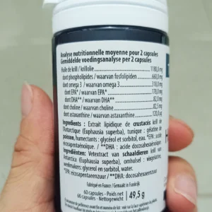 Dầu nhuyễn thể Physiomance Huile De Krill Therascience 60 viên của Pháp Dầu cá nhuyễn thể omega 3 Physiomance huile de krill 60 viên của Pháp