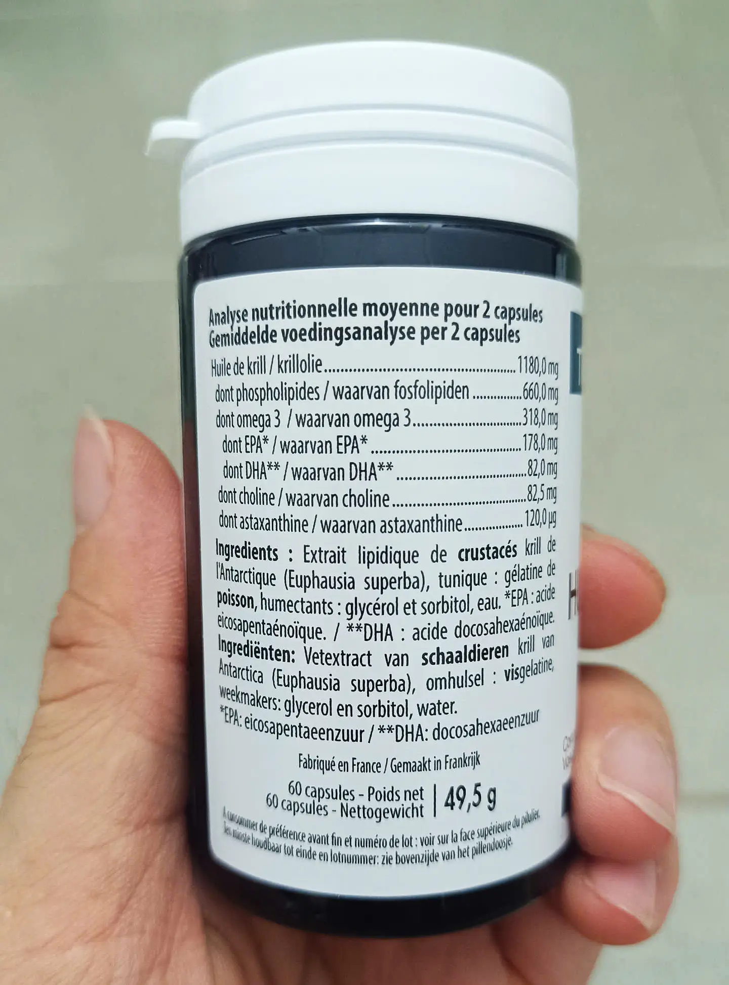 Dầu nhuyễn thể Physiomance Huile De Krill Therascience 60 viên của Pháp Dầu cá nhuyễn thể omega 3 Physiomance huile de krill 60 viên của Pháp