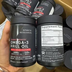 Dầu nhuyễn thể Omega-3 Double Strength Sports Research Krill Oil 90 viên của Mỹ