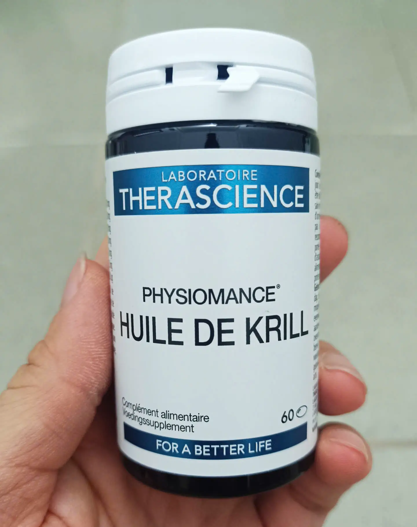 Dầu nhuyễn thể Physiomance Huile De Krill Therascience 60 viên của Pháp Dầu nhuyễn thể Therascience Huile de Krill 60 viên