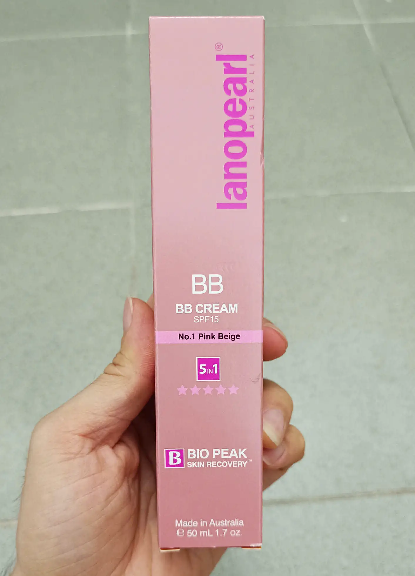 Kem nền Lanopearl BB Cream SPF15 No.1 Pink Beige 50ml của Úc KEM NỀN LANOPEARL BB CREAM SPF 15 NO.1 PINK BEIGE