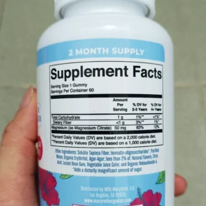 Kẹo dẻo magie Mary Ruth's Magnesium Calm Gummies 60 viên của Mỹ Kẹo dẻo magie Mary Ruth's Kids Magnesium Calm 60 Gummies