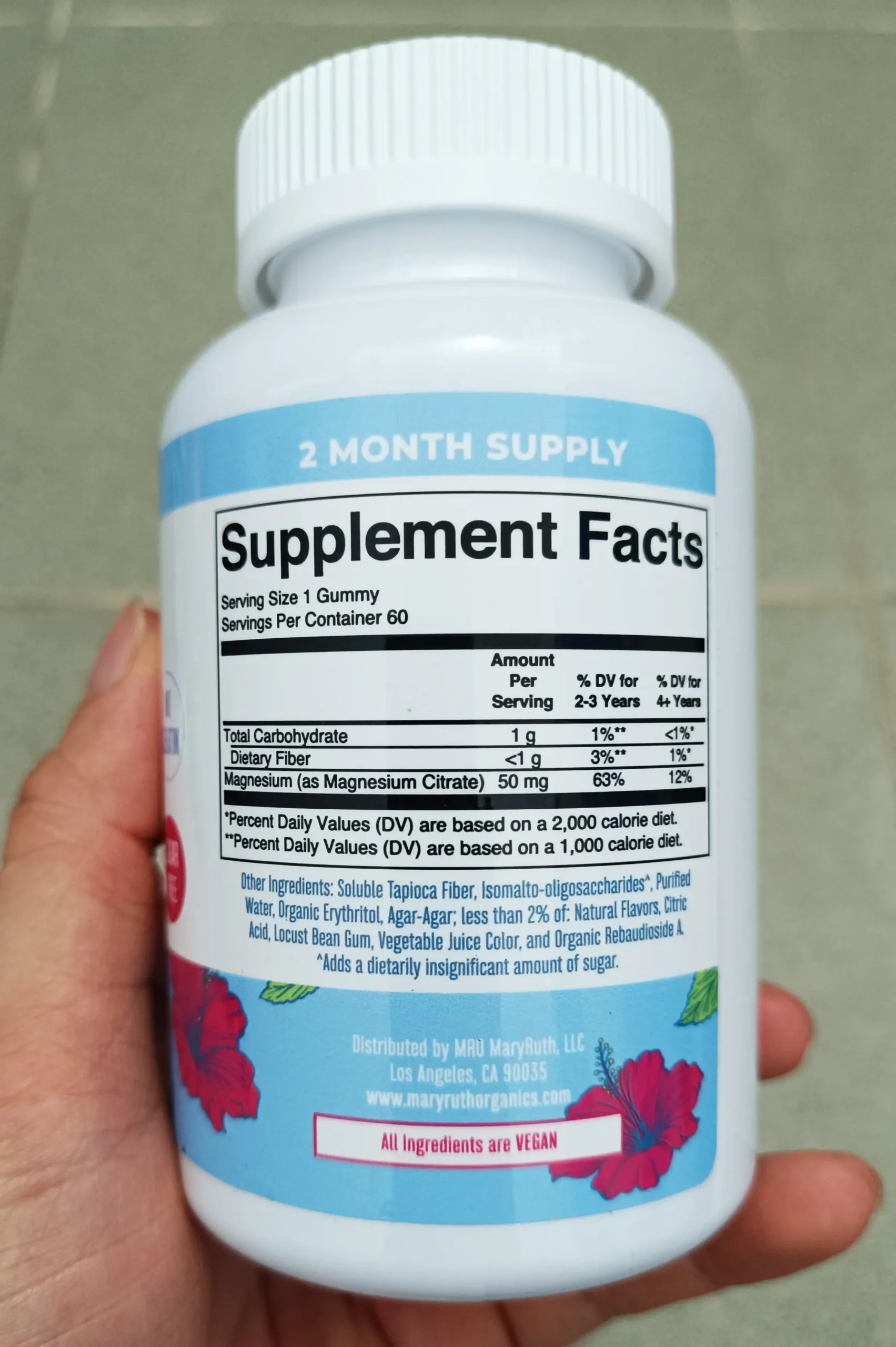 Kẹo dẻo magie Mary Ruth's Magnesium Calm Gummies 60 viên của Mỹ Kẹo dẻo magie Mary Ruth's Kids Magnesium Calm 60 Gummies