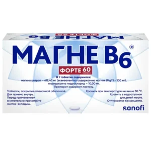 Magne B6 Forte Sanofi 60 viên của Nga