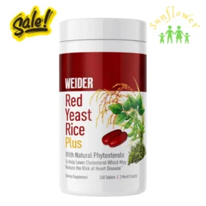 Men gạo đỏ Weider Red Yeast Rice Plus 240 viên của Mỹ