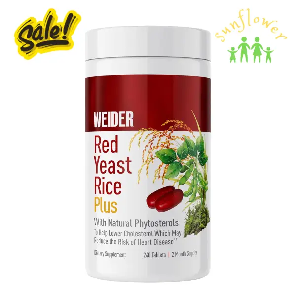 Men gạo đỏ Weider Red Yeast Rice Plus 240 viên của Mỹ Men gạo đỏ Weider Red Yeast Rice Plus 240 viên của Mỹ