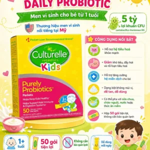 Men vi sinh cho bé từ 1 tuổi Culturelle Purely Probiotics Kids Packets Hộp 30 gói