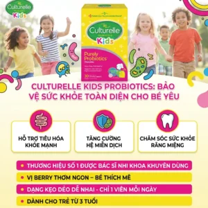 Men vi sinh dạng viên nhai 30 viên Culturelle Kids Purely Probiotics