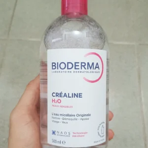 Nước tẩy trang Bioderma Créaline H2O màu hồng 500ml của Pháp Nước tẩy trang Bioderma Crealine H2O 500ml cho da thường và da nhạy cảm