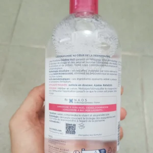 Nước tẩy trang Bioderma Créaline H2O màu hồng 500ml của Pháp Nước tẩy trang Bioderma Crealine H2O 500ml của Pháp cho da thường và da nhạy cảm