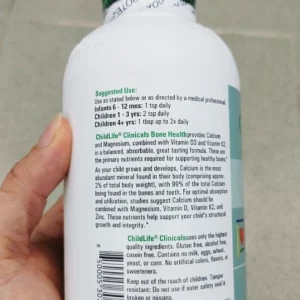Siro tăng chiều cao ChildLife Clinicals Bone Health 473ml của Mỹ Siro ChildLife Clinicals Bone Health 473ml Mỹ