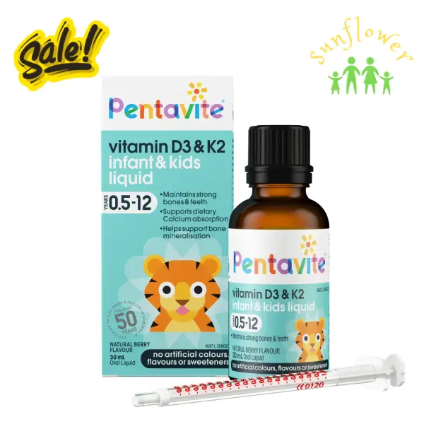 Siro Pentavite Vitamin D3 K2 Kids Liquid 30ml của Úc Siro Pentavite Vitamin D3 K2 Kids Liquid 30ml của Úc