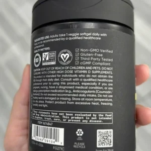 Viên uống Vitamin D3 K2 Sports Research 160 viên của Mỹ Sports Research Vitamin D3 + K2 160 Viên Của Mỹ