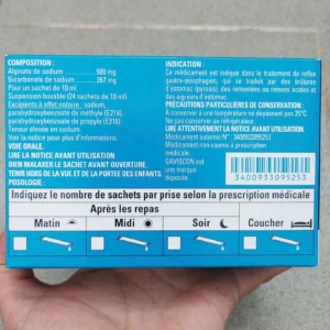 Thuốc Gaviscon Suspension trị trào ngược dạ dày 24 gói 10ml của Pháp