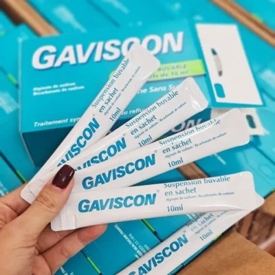Thuốc Gaviscon xanh 24 gói của Pháp giảm trào ngược dạ dày
