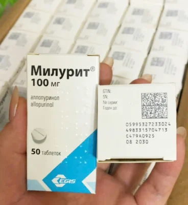 Thuốc trị Gout Egis 50 viên của Nga Thuốc Gout Nga Allopurinol Egis 100mG 50 Viên