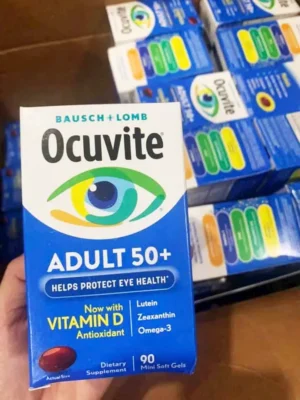 Viên uống Ocuvite Adult 50+ Bausch + Lomb 90 viên của Mỹ Thuốc bổ mắt Ocuvite Adult 50+ 90 viên bổ sung dinh dưỡng cho mắt
