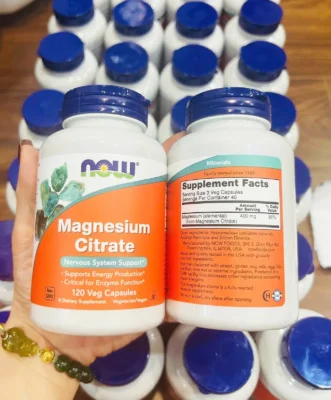 Viên Bổ Sung Magie Now Magnesium Citrate 120 viên của Mỹ