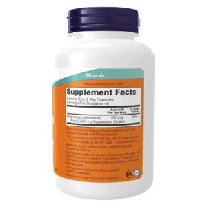 Viên Bổ Sung Magie Now Magnesium Citrate Thuần Chay 120 viên của Mỹ