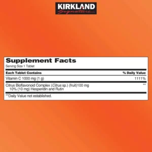 Viên Uống Bổ Sung Vitamin C 1000mg Kirkland 500 Viên của Mỹ