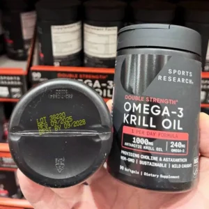 Viên Uống Dầu Nhuyễn Thể Sports Research Omega-3 Krill Old Double Strength 90 viên