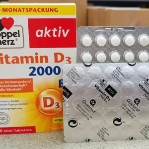 Viên Uống Doppelherz Vitamin D3 2000 IE Hỗ Trợ Xương Chắc Khoẻ, 60 Viên