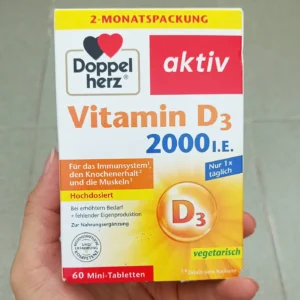 Viên uống Doppelherz Vitamin D3 2000 IE 60 viên của Đức Viên Uống Doppelherz Vitamin D3 2000 IE Hỗ Trợ Xương Chắc Khoẻ, 60 Viên